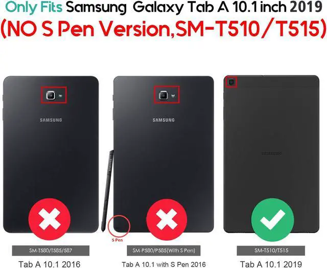 Alt view image 2 of 7 - Werleo Galaxy Tab A 10.1 2019 Keyboard Case T510 T515 Slim Shell Lightweight Cover with Magnetically Detachable Wireless Keyboard for Galaxy Tab A 10.1 Inch SM-T510 SM-T515 2019 Black