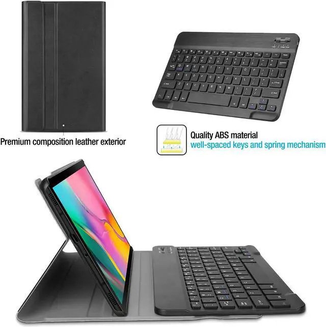 Alt view image 6 of 7 - Werleo Galaxy Tab A 10.1 2019 Keyboard Case T510 T515 Slim Shell Lightweight Cover with Magnetically Detachable Wireless Keyboard for Galaxy Tab A 10.1 Inch SM-T510 SM-T515 2019 Black