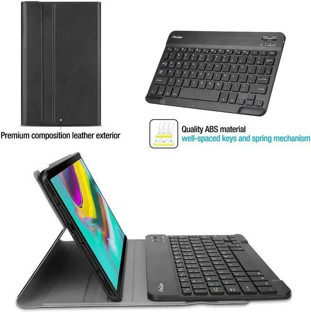 Alt view image 7 of 7 - Werleo Galaxy Tab S5e 2019 Keyboard Case T720 T725 Slim Shell Lightweight Cover with Magnetically Detachable Wireless Keyboard for Galaxy Tab S5e 10.5 Inch SM-T720 (Wi-Fi) SM-T725 (LTE) Black