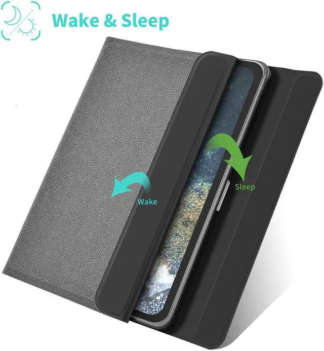Alt view image 6 of 7 - Werleo 2018 iPad Pro 11 inch Keyboard Case - Support Apple Pencil Charging - Magnetic Wireless Bluetooth Keyboard Flip PU Case Folio Stand Cover Auto Sleep Wake Full Protective
