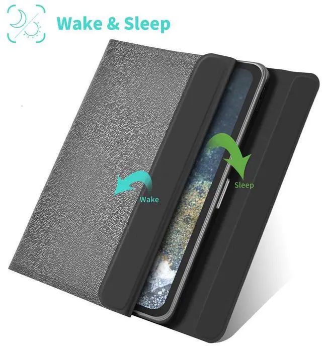 Alt view image 7 of 7 - iPad Pro 12.9 inch 2018 Keyboard Case - Support Apple Pencil Charging - Magnetic Wireless Bluetooth Keyboard Flip PU Case Full Protective Folio Stand Cover Auto Sleep Wake