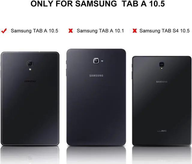 Alt view image 2 of 6 - Keyboard Case for Samsung Galaxy Tab A 10.5 Case with Detachable Wireless Bluetooth Keyboard Smart Stand Cover for Samsung Galaxy Tab A 10.5 2018 Release SM-T590 (Wi-Fi) SM-T595 (LTE) Tablet