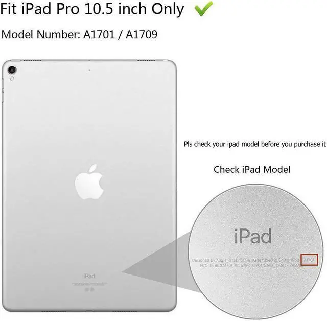 Alt view image 2 of 7 - Werleo iPad Pro 10.5 Keyboard Case with Pencil Holder for iPad Pro 10.5 inch A1701 / A1709 Smart Stand PU Leather Case with Detachable Wireless Bluetooth Keyboard Auto Sleep Sleep Protective Cover