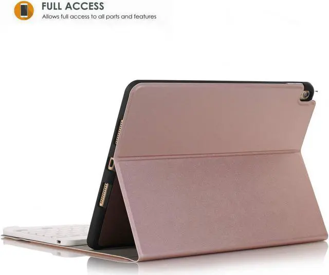 Alt view image 5 of 7 - Werleo iPad Pro 10.5 Keyboard Case with Pencil Holder for iPad Pro 10.5 inch A1701 / A1709 Smart Stand PU Leather Case with Detachable Wireless Bluetooth Keyboard Auto Sleep Sleep Protective Cover