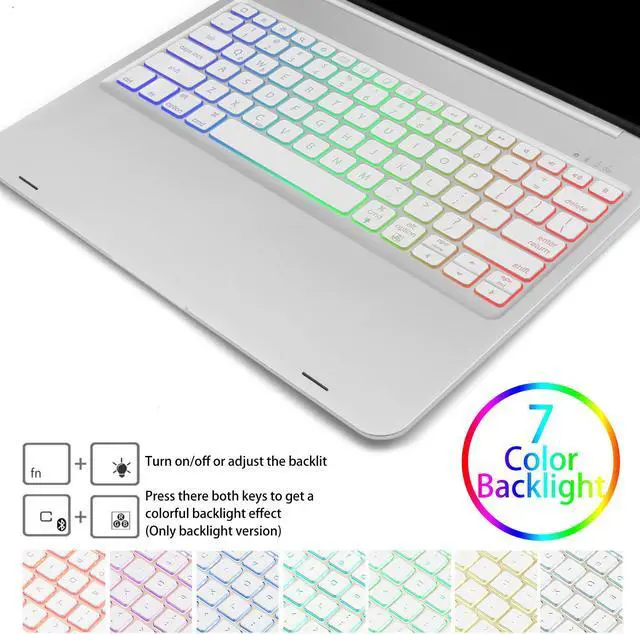 Alt view image 3 of 7 - iPad Pro 12.9 Keyboard Case 2018 3rd Gen Werleo Protective Ultra Slim Hard Shell Folio Stand Smart Cover with Multicolor Backlit Wireless Bluetooth Keyboard for iPad Pro 12.9 2018