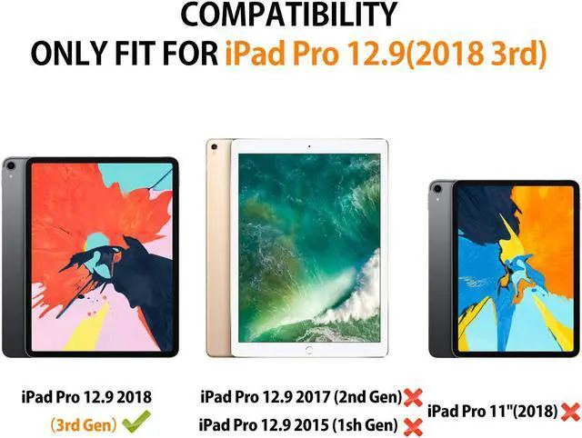 Alt view image 2 of 7 - iPad Pro 12.9 Keyboard Case 2018 3rd Gen Werleo Protective Ultra Slim Hard Shell Folio Stand Smart Cover with Multicolor Backlit Wireless Bluetooth Keyboard for iPad Pro 12.9 2018