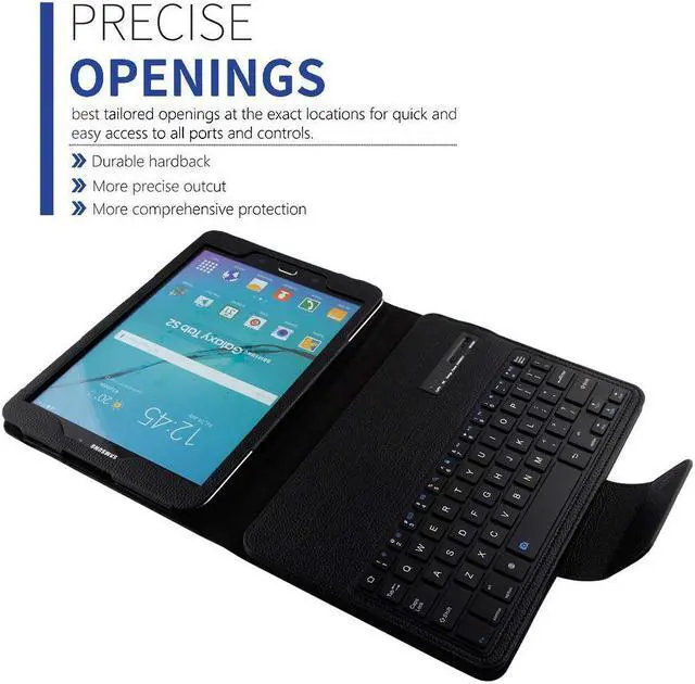 Alt view image 5 of 6 - Keyboard Case for Samsung Galaxy Tab S2 9.7 SM-T810 / T815 / T813 Detachable Magnetic Removable Wireless Bluetooth Smart Keyboard Cover Protective Stand Book Folio Slim Fit PU Leather