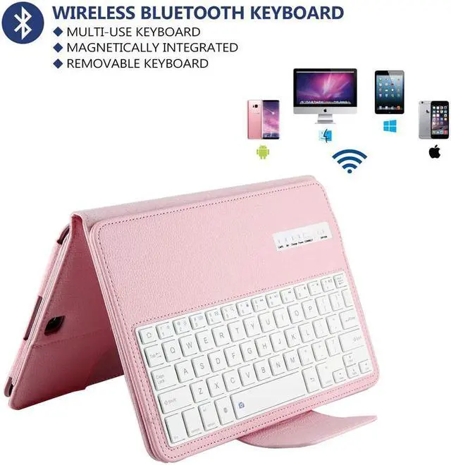 Alt view image 5 of 6 - Keyboard Case for Samsung Galaxy Tab S2 9.7 SM-T810 / T815 / T813 Detachable Magnetic Removable Wireless Bluetooth Smart Keyboard Cover Protective Stand Book Folio Slim Fit PU Leather