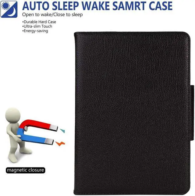 Alt view image 5 of 6 - Keyboard Case for Samsung Galaxy Tab A 9.7 SM-T550 / T555 Detachable Magnetic Removable Wireless Bluetooth Keyboard Cover Auto Sleep Wake with Stand Folio Slim Fit Premium PU Leather Case