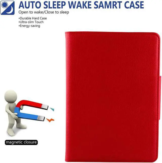 Alt view image 5 of 6 - Keyboard Case for Samsung Galaxy Tab A 9.7 SM-T550 / T555 Detachable Magnetic Removable Wireless Bluetooth Keyboard Cover Auto Sleep Wake with Stand Folio Slim Fit Premium PU Leather Case