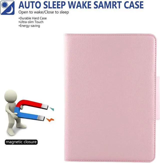 Alt view image 4 of 6 - Keyboard Case for Samsung Galaxy Tab A 9.7 SM-T550 / T555 Detachable Magnetic Removable Wireless Bluetooth Keyboard Cover Auto Sleep Wake with Stand Folio Slim Fit Premium PU Leather Case