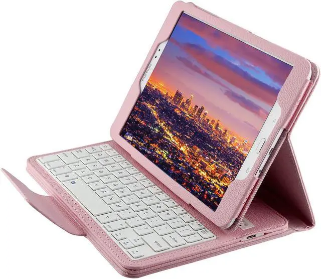 Alt view image 6 of 6 - Keyboard Case for Samsung Galaxy Tab A 9.7 SM-T550 / T555 Detachable Magnetic Removable Wireless Bluetooth Keyboard Cover Auto Sleep Wake with Stand Folio Slim Fit Premium PU Leather Case