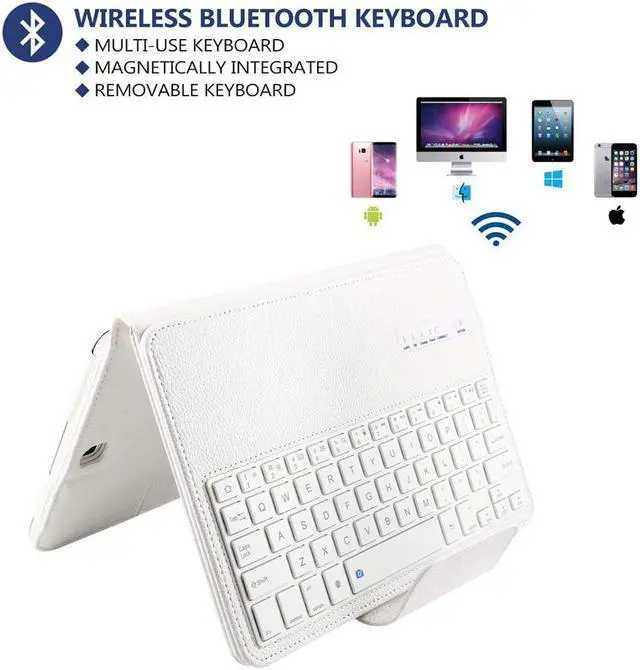 Alt view image 5 of 6 - Keyboard Case for Samsung Galaxy Tab A 9.7 SM-T550 / T555 Detachable Magnetic Removable Wireless Bluetooth Keyboard Cover Auto Sleep Wake with Stand Folio Slim Fit Premium PU Leather Case