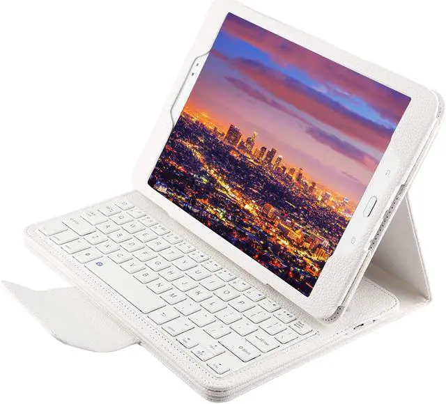 Alt view image 6 of 6 - Keyboard Case for Samsung Galaxy Tab A 9.7 SM-T550 / T555 Detachable Magnetic Removable Wireless Bluetooth Keyboard Cover Auto Sleep Wake with Stand Folio Slim Fit Premium PU Leather Case