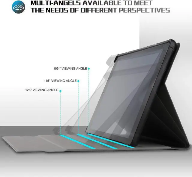 Alt view image 3 of 7 - Samsung Galaxy Tab A 10.1 2019 Keyboard Case with 7 Color Backlights Ultra Thin PU Leather Slim Folio Stand Cover Removable Wireless Bluetooth Backlit Keyboard Case for Galaxy Tab A 10.1 SM-T510 T515