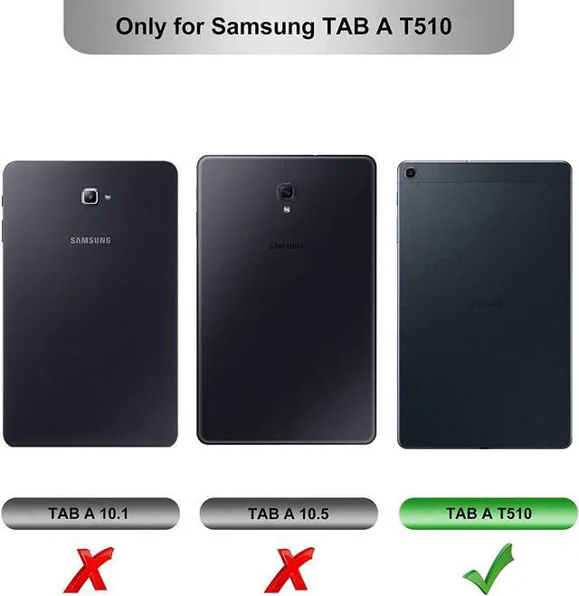 Alt view image 6 of 7 - Samsung Galaxy Tab A 10.1 2019 Keyboard Case with 7 Color Backlights Ultra Thin PU Leather Slim Folio Stand Cover Removable Wireless Bluetooth Backlit Keyboard Case for Galaxy Tab A 10.1 SM-T510 T515