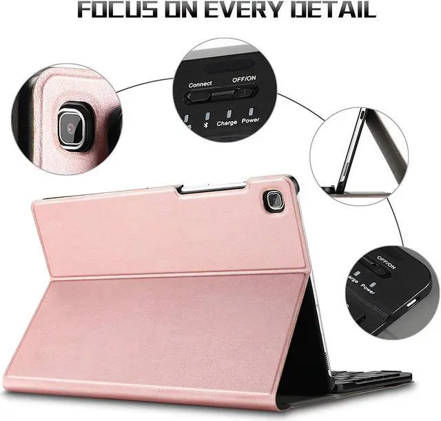 Alt view image 3 of 7 - Samsung Galaxy Tab S5e 2019 Case with Keyboard 7 Colors Backlight Ultra Thin PU Leather Slim Folio Stand Cover Removable Wireless Bluetooth Backlit Keyboard Case for Galaxy Tab S5e T720 T725 10.5 inch