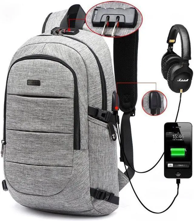 Main image of Werleo Laptop Backpack Business Anti Theft Waterproof Travel Backpack with USB Charging Port & Headphone Interface for College Student for Women Men Fits Under 15.6 Inch Laptop Notebook