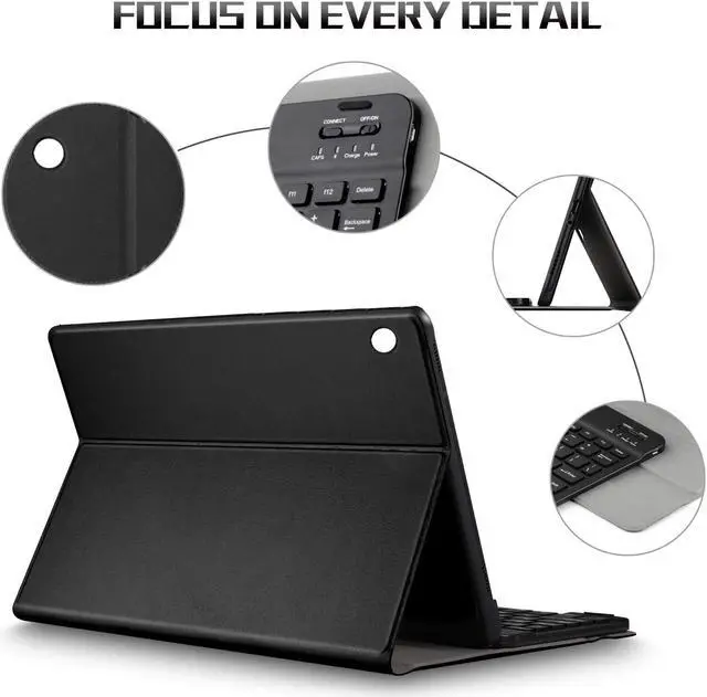 Alt view image 7 of 7 - iPad 2 iPad 3 iPad 4 Keyboard Case with Backlight Thin Lightweight PU Leather Removable Wireless Bluetooth Backlit Keyboard Slim Folio Cover Soft Protection for Apple iPad 2nd 3rd 4th Generation