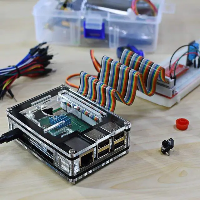 Alt view image 7 of 7 - Werleo Raspberry Pi 3 B+ Case with Fan Cooling and 3× Heat-Sinks 5V 2.5A Power Supply with On Off Switch Cable for RPi 3 B+ / 3B / 2b