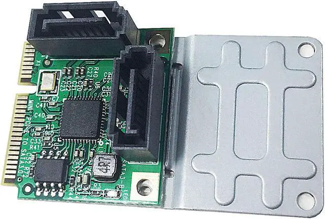 Alt view image 4 of 5 - Werleo MiniPCIE to SATA III / Mini PCI-E to SATA 3.0 2 Ports Adapter Card - ASM Chipset - for IPFS Mining and Adding SATA 3.0 Devices - SATA-T2