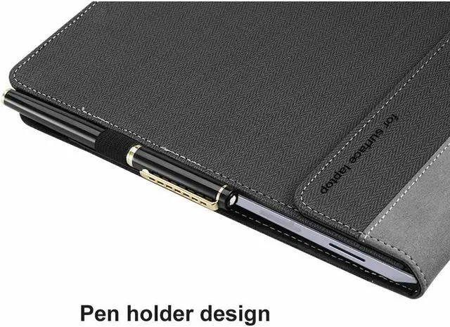 Alt view image 6 of 7 - Werleo Compatible with Surface Laptop 2nd / 1st 13.5 inch Case PU Leather Folio Stand Protective Hard Shell Case Type Keyboard Cover Compatible 2018 New Microsoft Surface Laptop 2 Laptop 1 - 13.5"