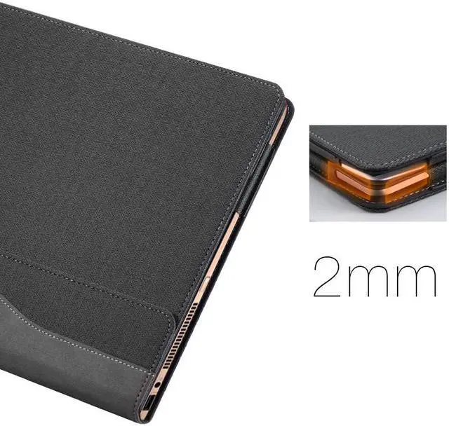 Alt view image 6 of 7 - Hp Spectre X360 15.6 inch Case PU Leather Folio Stand Hard Cover Compatible for Hp Spectre x360 15t touch / 15-CH011 / 15-BL000 Series 15.6" 2 in 1 Laptop Sleeve (NOT FIT 15-AP000 Series)