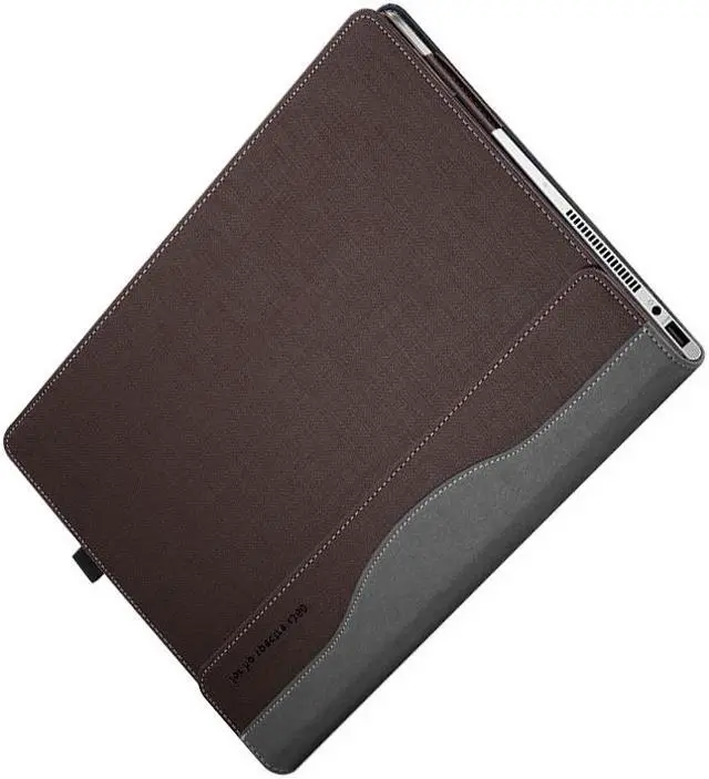 Alt view image 2 of 7 - Hp Spectre X360 15.6 inch Case PU Leather Folio Stand Hard Cover Compatible for Hp Spectre x360 15t touch / 15-CH011 / 15-BL000 Series 15.6" 2 in 1 Laptop Sleeve (NOT FIT 15-AP000 Series)