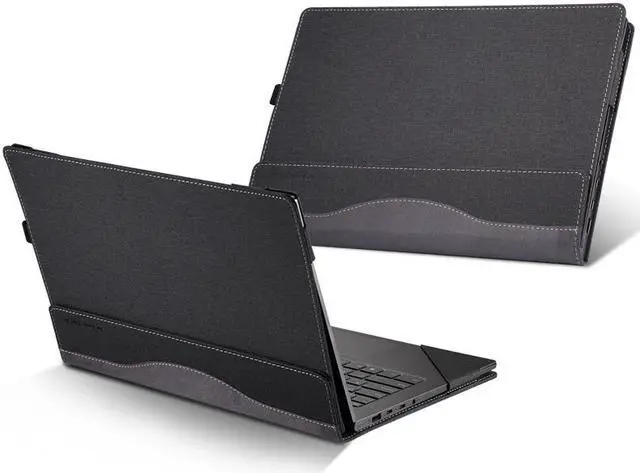 Alt view image 2 of 7 - Protective Case for Lenovo Yoga C930 / Yoga 920 / Yoga 910 13.9 Inch Hard Tablet Case Shell PU Leather Folio Stand Cover for Lenovo Yoga 7 Pro / 6 Pro / Yoga 5 Pro 13.9" Laptop Cover