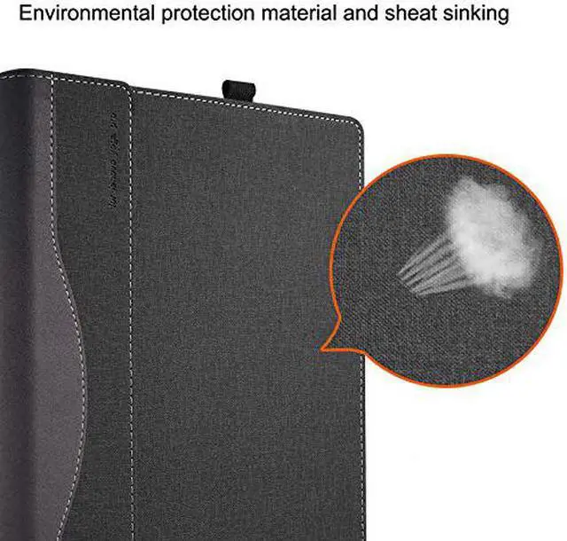 Alt view image 2 of 6 - Protective Case for Lenovo Yoga C930 / Yoga 920 / Yoga 910 13.9 Inch Hard Tablet Case Shell PU Leather Folio Stand Cover for Lenovo Yoga 7 Pro / 6 Pro / Yoga 5 Pro 13.9" Laptop Cover