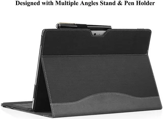 Alt view image 4 of 7 - Werleo Case For Microsoft New Surface Go 10 Inch Case Tablet Stand Cover Premium Multi-Angle Business Type Keyboard Cover Compatible for Surface Go 10" 2018 Release