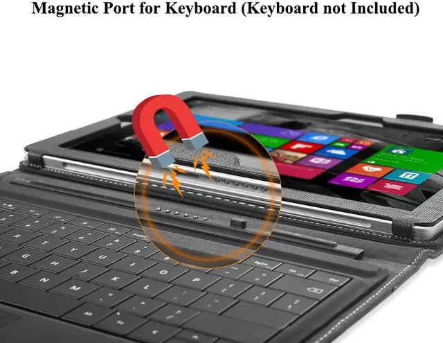 Alt view image 6 of 7 - Werleo Case For Microsoft New Surface Go 10 Inch Case Tablet Stand Cover Premium Multi-Angle Business Type Keyboard Cover Compatible for Surface Go 10" 2018 Release