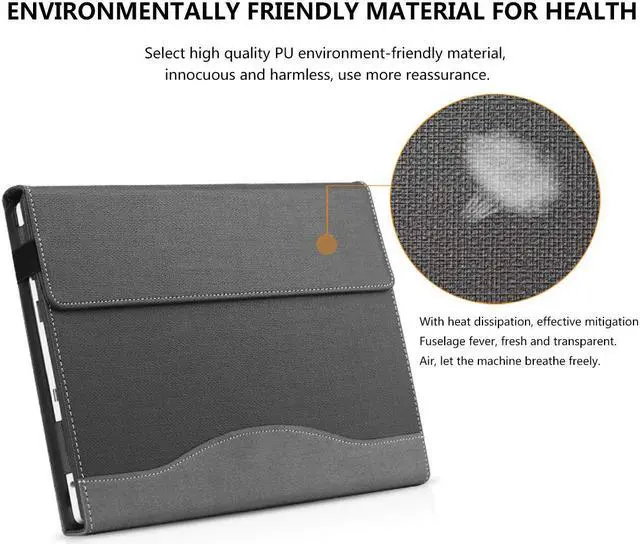 Alt view image 4 of 7 - Lenovo 12.2" Miix 510 Case Cover PU Leather Folio Stand Cover Protective Case for Lenovo Miix 510 12.2 inch