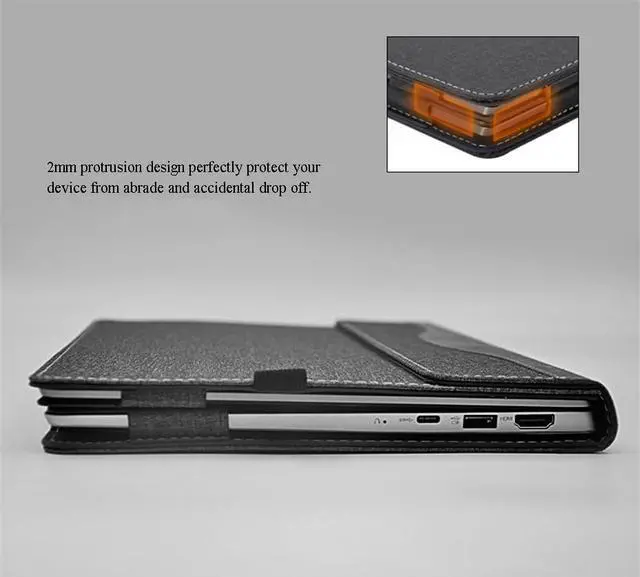 Alt view image 5 of 7 - Protective Case For Lenovo Air13 iwl 13.3 inch Luxury PU Leather Case Notebook Cover For Lenovo New Air 13-iwl 13.3" Laptop Case