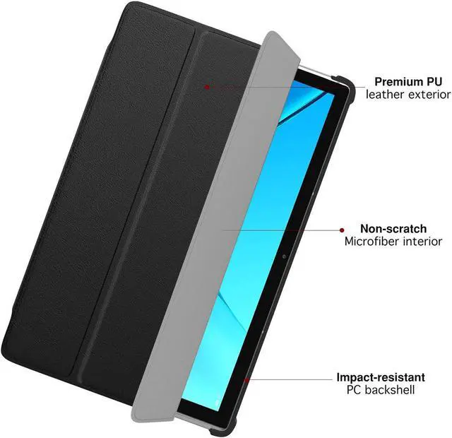 Alt view image 2 of 7 - Werleo Huawei MediaPad M5 10.8 / M5 Pro 10.8 Case - Ultra Lightweight Smart Slim Shell Stand Cover Case for Huawei MediaPad M5 / M5 Pro 10.8 Inch 2018 Tablet with Auto Wake / Sleep Feature