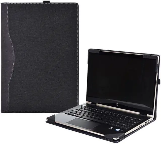 Alt view image 3 of 7 - Detachable Case For Hp 2019 Pavilion 14" Laptop Sleeve Cover For Hp Pavilion X360 Convertible 14 Inch PU Leather Protective Notebook Case