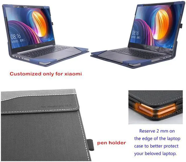 Alt view image 4 of 7 - Protective Cover Case For Xiaomi Mi Notebook Pro 15.6 inch Laptop PU Leather Case Sleeve