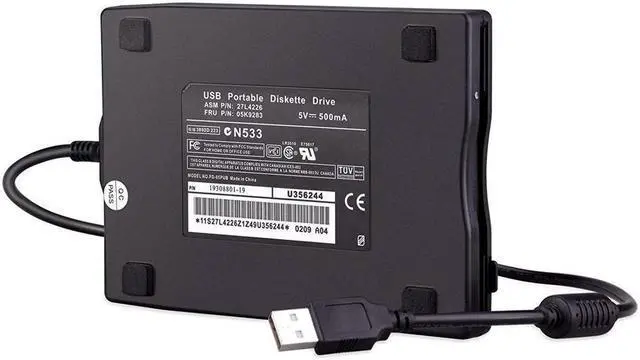 Alt view image 5 of 6 - USB Floppy Drive 3.5" USB External Floppy Disk Drive Portable 1.44 MB FDD USB Drive Plug and Play for PC Windows 10 7 8 Windows XP Vista Mac Black