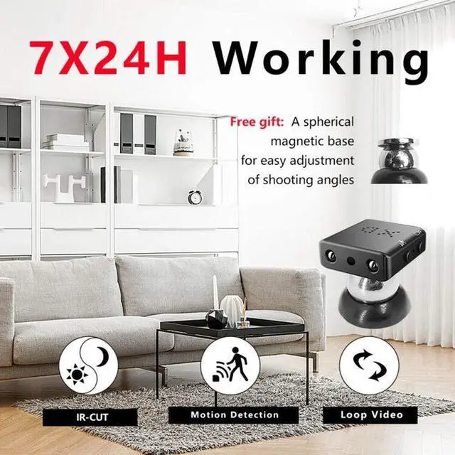 Alt view image 6 of 7 - Smallest Hidden Spy Camera Werleo 1080P Mini Secret HD Conceal Nanny Video Recorder with Night Vision and Motion Detection Tiny Compact Covert Security Camera for Home Office Car Dash Inside Spying