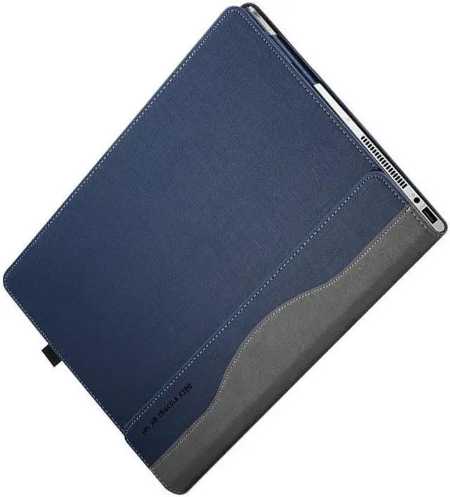 Alt view image 3 of 7 - for Hp Spectre X360 13.3 Inch Case PU Leather Folio Stand Cover Protective Hard Cover for Hp Spectre x360 13.3 2 in 1 Laptop Sleeve