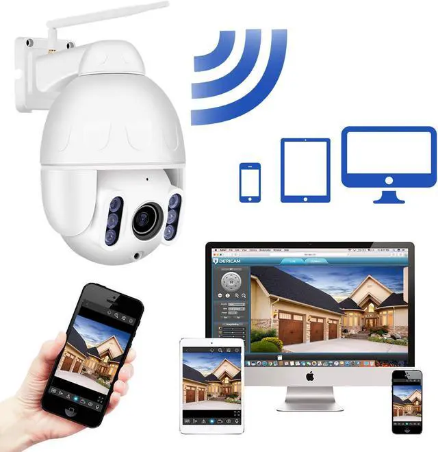 Alt view image 5 of 7 - Werleo Mini 1080P Outdoor WiFi Security Camera 4X Optical PTZ Auto Focus 30m Night Vision 150° Viewing Angle External SD Card Slot IP65 Weatherproof