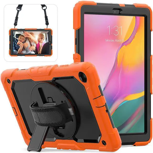 Main image of Werleo Samsung Galaxy Tab A 10.1 Case with 360 Rotating Stand Shoulder Strap Heavy Duty Full-Body Shockproof Protective Cover with Pencil Holder & Screen Protector for Galaxy Tab A 10.1 SM-T510 T515