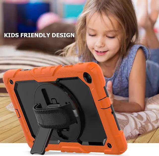 Alt view image 3 of 7 - Werleo Samsung Galaxy Tab A 10.1 Case with 360 Rotating Stand Shoulder Strap Heavy Duty Full-Body Shockproof Protective Cover with Pencil Holder & Screen Protector for Galaxy Tab A 10.1 SM-T510 T515