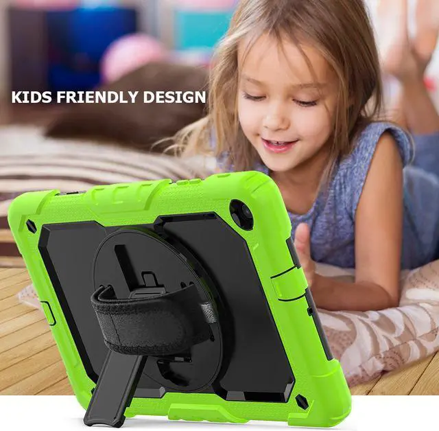 Alt view image 3 of 7 - Werleo Samsung Galaxy Tab A 10.1 Case with 360 Rotating Stand Shoulder Strap Heavy Duty Full-Body Shockproof Protective Cover with Pencil Holder & Screen Protector for Galaxy Tab A 10.1 SM-T510 T515