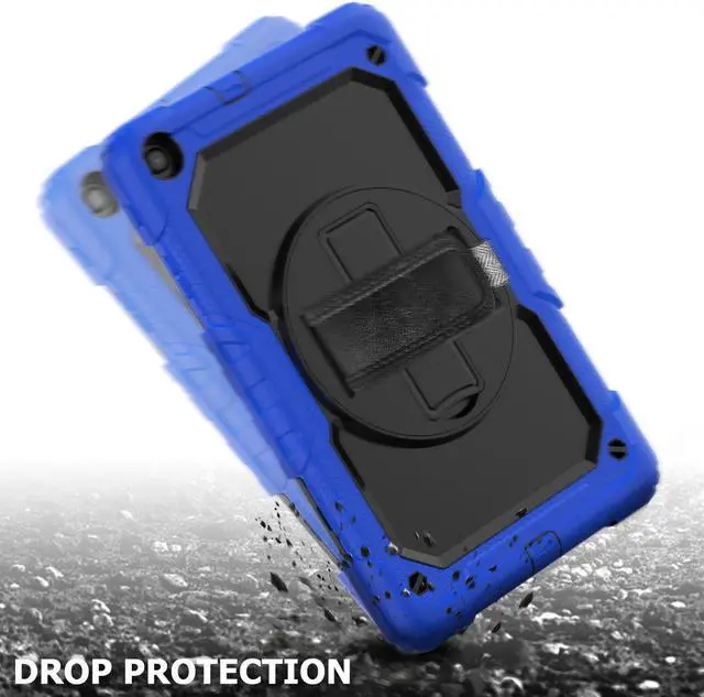 Alt view image 3 of 7 - Werleo Samsung Galaxy Tab A 10.1 Case with 360 Rotating Stand Shoulder Strap Heavy Duty Full-Body Shockproof Protective Cover with Pencil Holder & Screen Protector for Galaxy Tab A 10.1 SM-T510 T515