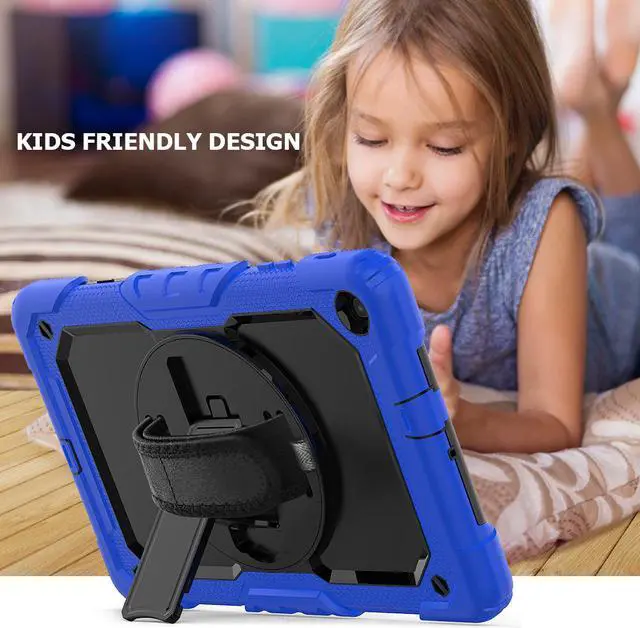 Alt view image 4 of 7 - Werleo Samsung Galaxy Tab A 10.1 Case with 360 Rotating Stand Shoulder Strap Heavy Duty Full-Body Shockproof Protective Cover with Pencil Holder & Screen Protector for Galaxy Tab A 10.1 SM-T510 T515