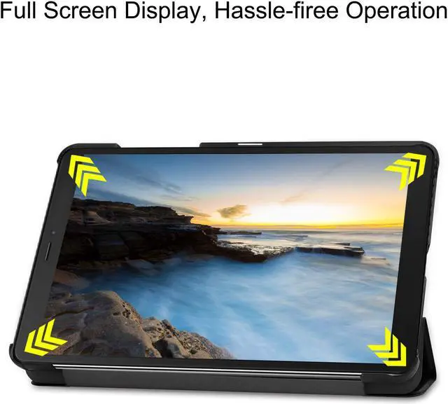Alt view image 7 of 7 - Compatible with Samsung Galaxy Tab A 8.0 2019 Case SM-T290 / T295 / T297 Shockproof Folio Stand Cover PU Leather Holster Tablet Protective Case with Kickstand