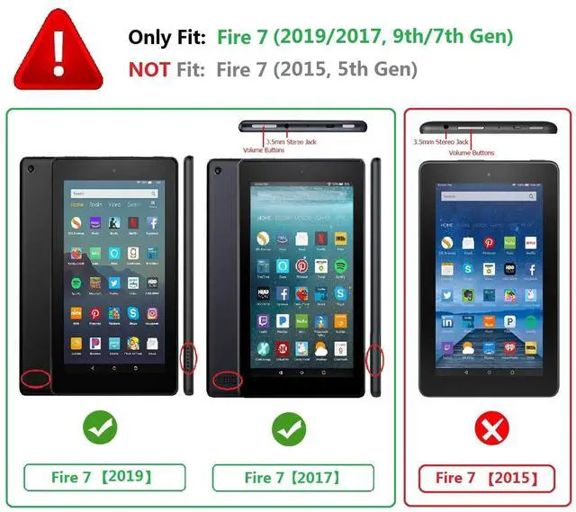 Alt view image 2 of 7 - Werleo Protective Case for Amazon All New Fire 7 2019 9th Generation 2019 Release - Light Weight Shock Proof Convertible Handle Stand Kids Cover for Fire 7 Tablet 9th Gen 2019 Release