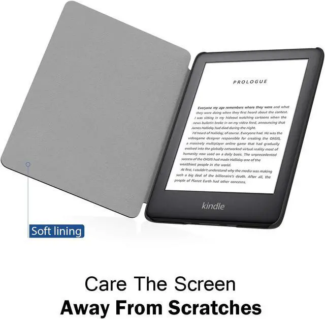 Alt view image 6 of 7 - Werleo  Slim Shell Case for All-new Kindle 10th Generation 2019 Release Lightweight Premium PU Leather Protective Cover with Auto Sleep / Wake - NOT Fit Kindle Paperwhite or Kindle 8th Gen