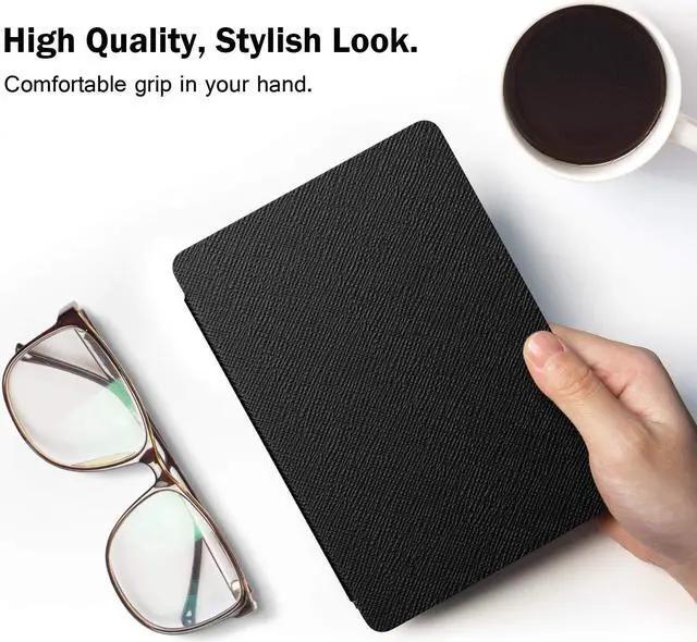 Alt view image 4 of 7 - Werleo  Slim Shell Case for All-new Kindle 10th Generation 2019 Release Lightweight Premium PU Leather Protective Cover with Auto Sleep / Wake - NOT Fit Kindle Paperwhite or Kindle 8th Gen
